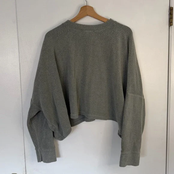 Joah brown drop shoulder sherpa pullover - Picture 4 of 5